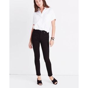 Madewell 9" High Rise Skinny Jeans Size 26 Stretch Dark Wash Denim Black G1202